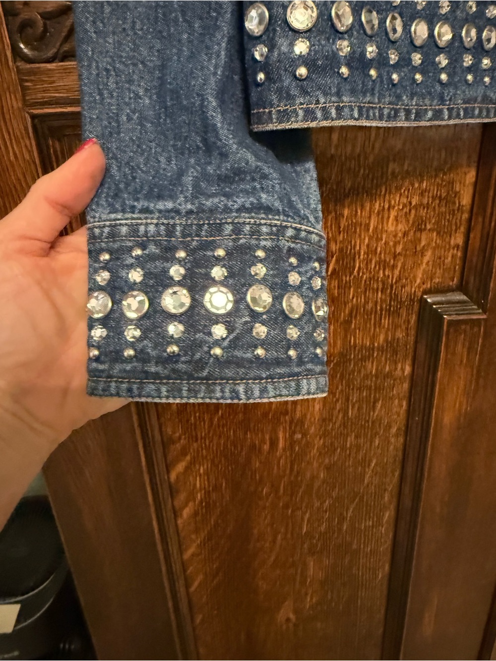 Medium Studded Dark Blue Denim Jacket by Gordon & James - Picture 5 of 5